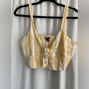 Kendall and Kylie Yellow and white striped shirt